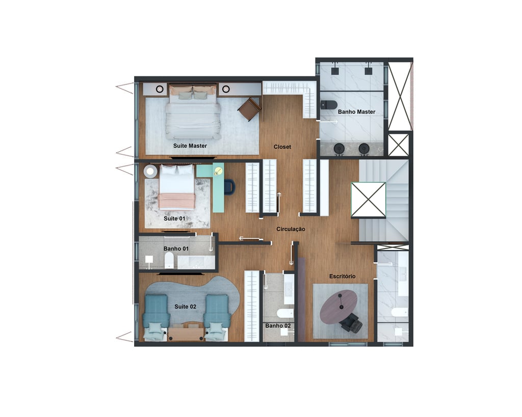 Planta 10 - 3 dorms 515,08m - casa 5 - superior