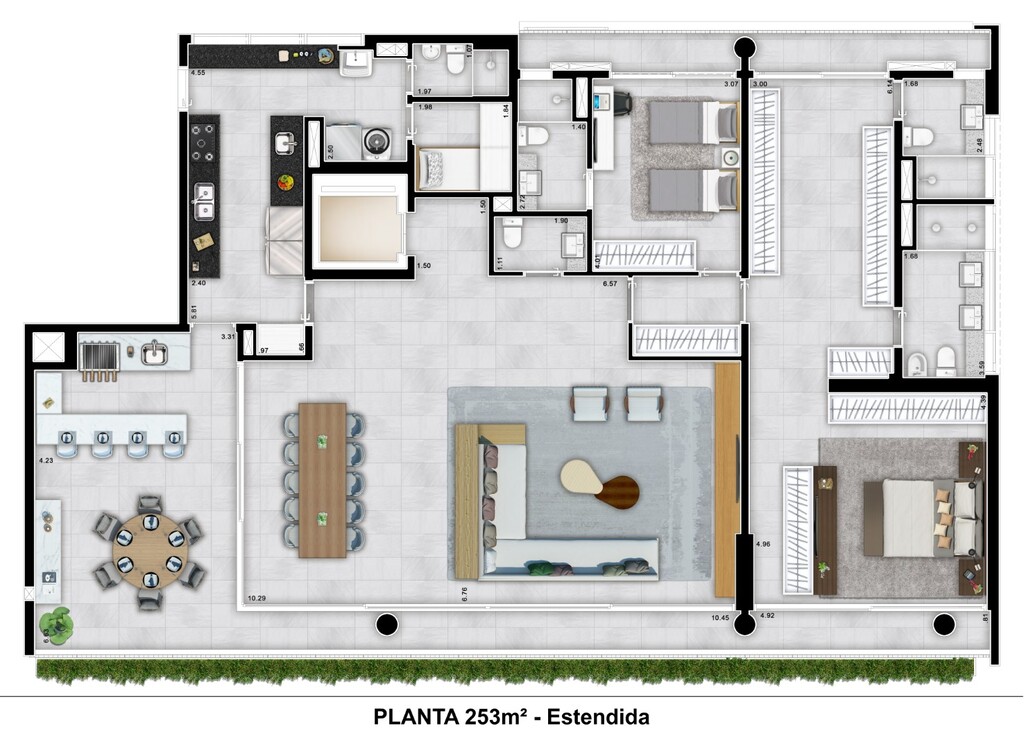 Planta 04 - 2 dorm 253m - opo 1