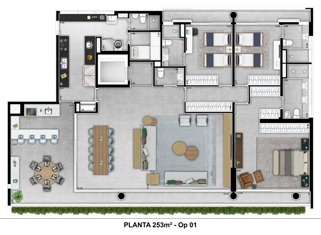 Planta 06 - 3 dorm 253m - opo 3