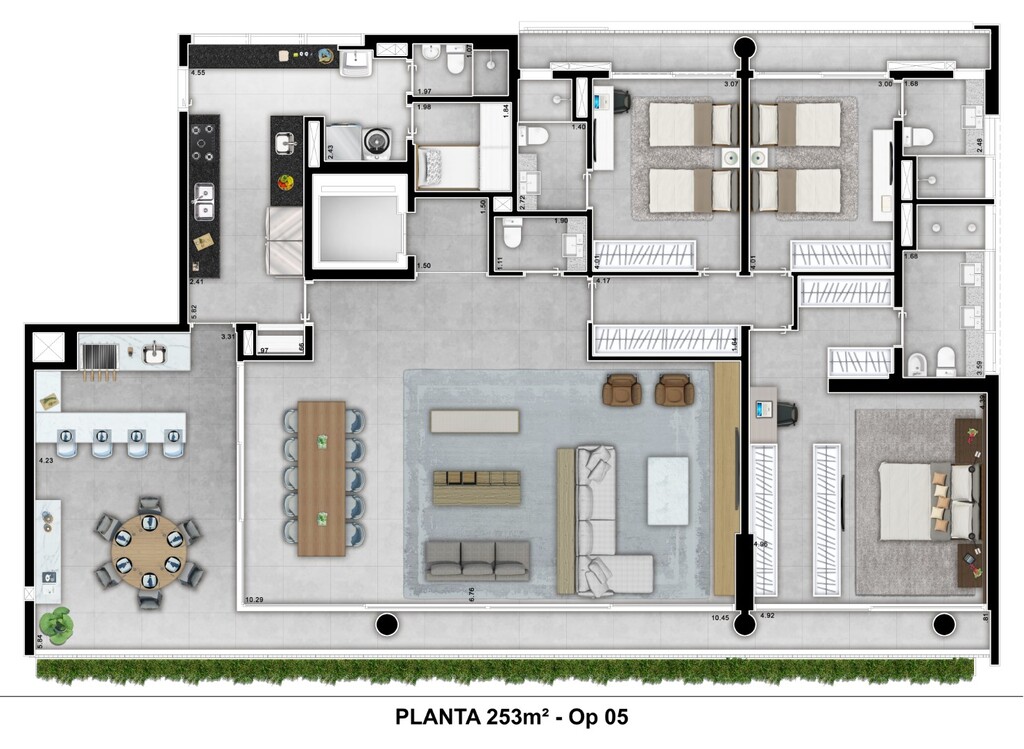 Planta 09 - 3 dorm 253m - opo 6