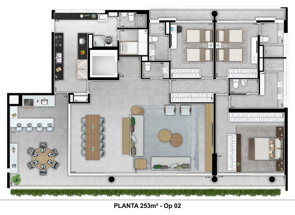 Planta 07 - 3 dorm 253m - opo 4