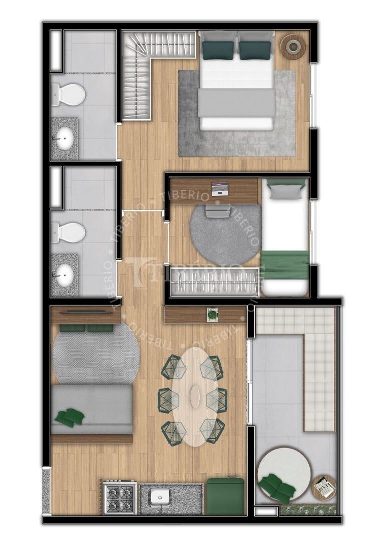 Planta 05 - 2 dorm 47 60m