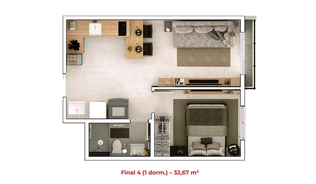 Planta 1 dorm 32,67m Final 4