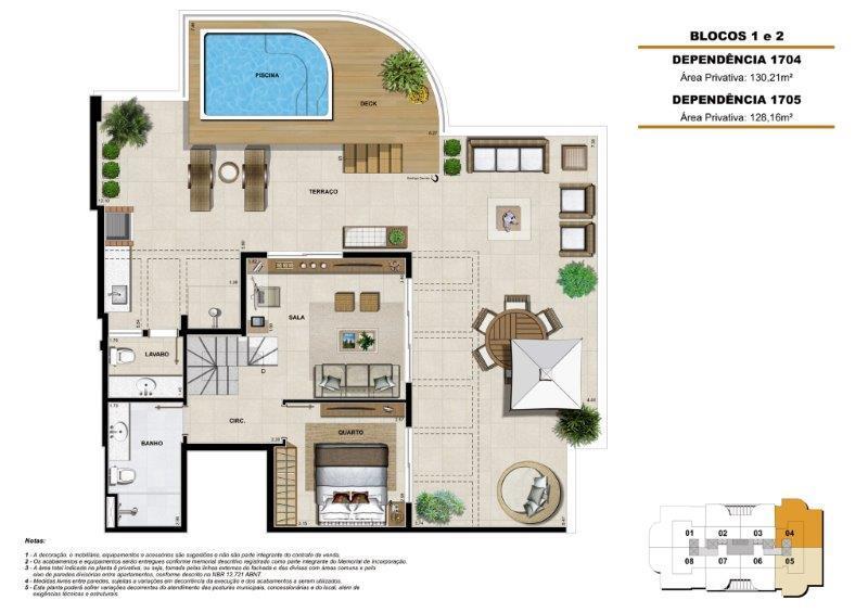 Planta 07 - 4 dorm 238 00m - cobertura