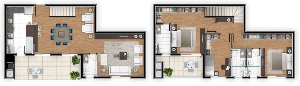 Planta 07- 3 dorm 157m - cobertura duplex