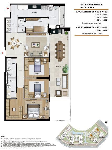 Planta 02 - 3 dorm 134 01m