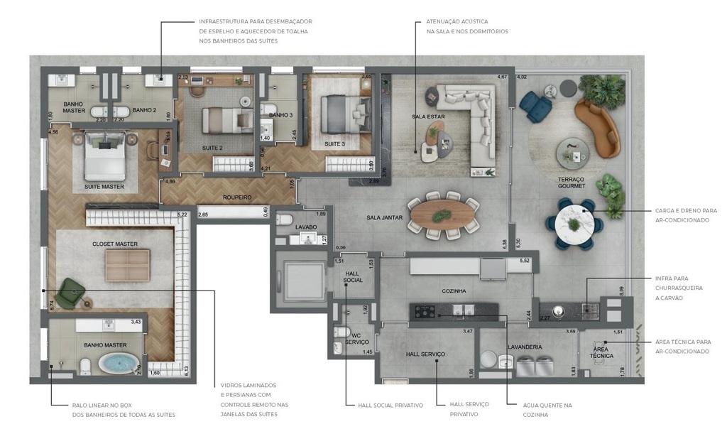 Planta 06 - 3 dorm 220m - opo 2