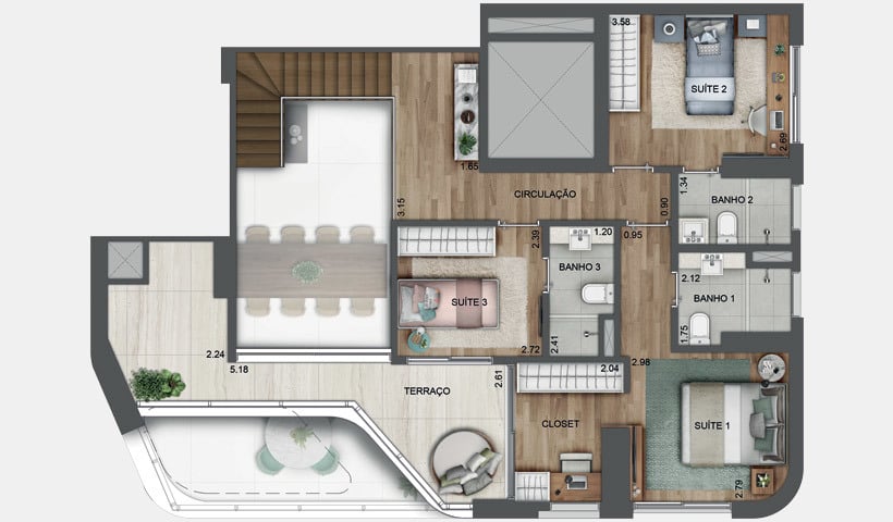 Planta 10 - 3 dorm 213m - duplex superior