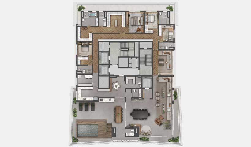 Planta 03 - 4 dorm 520m - penthouse