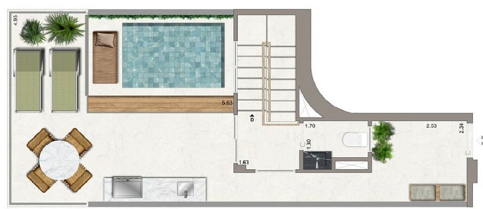 Planta 10 - 1 dorm 143 07m - triplex - superior