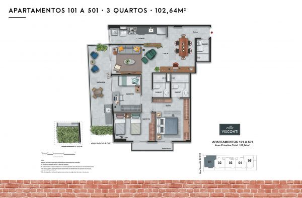 Planta 09 - 3 dorm 102 64m