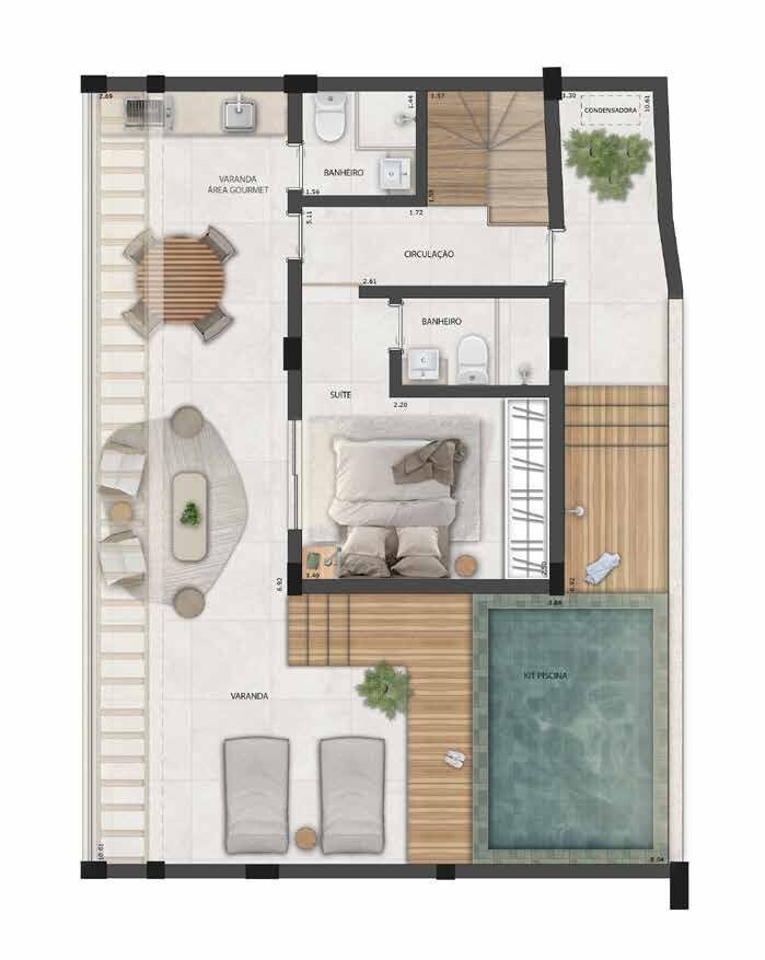 Planta 19 - 3 dorm 157m - cobertura duplex - superior