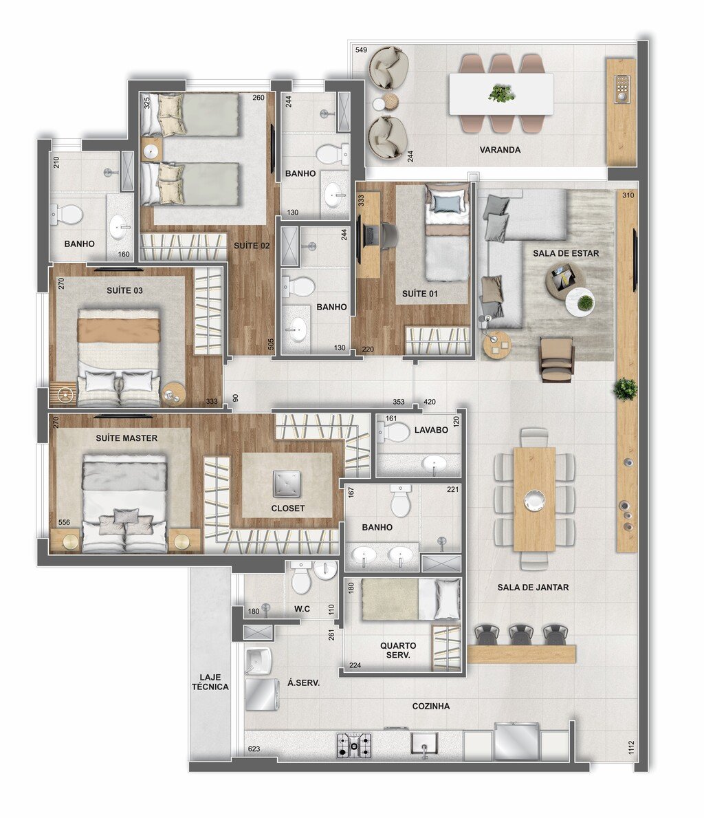 Planta 15 - 4 dorm 145,32m