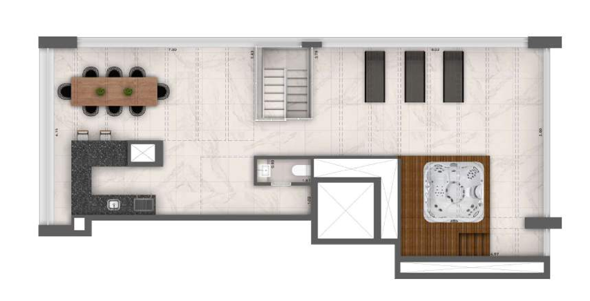 Planta 07 - 2 dorm 211m - cobertura duplex - superior