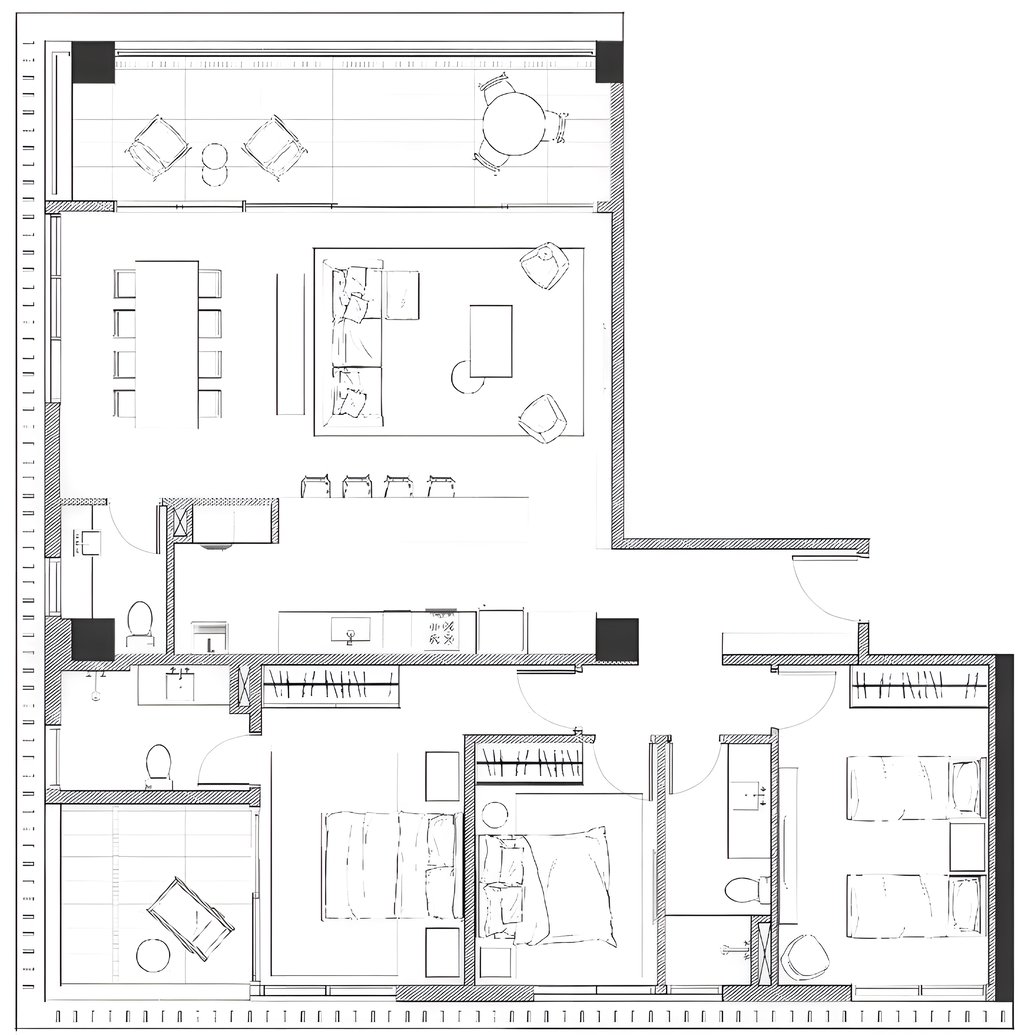 Planta 04 - 3 dorm 146,03m