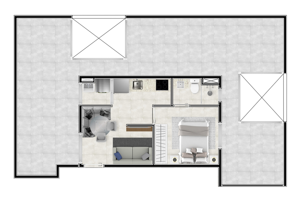 Planta 18 - 1 dorm 27 62m