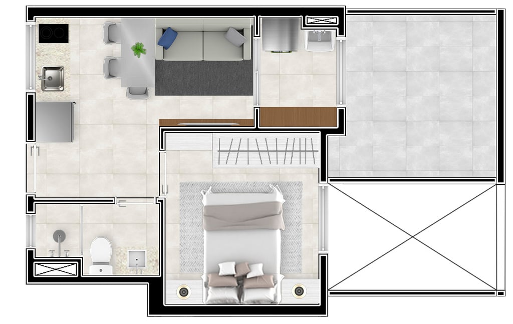 Planta 16 - 1 dorm 25 27m