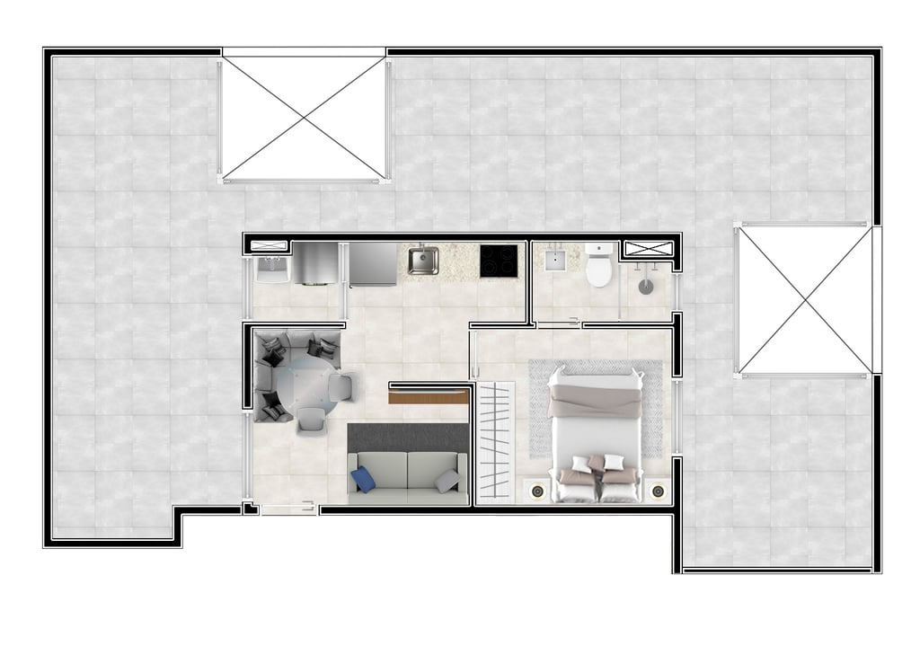 Planta 18 - 1 dorm 27 62m