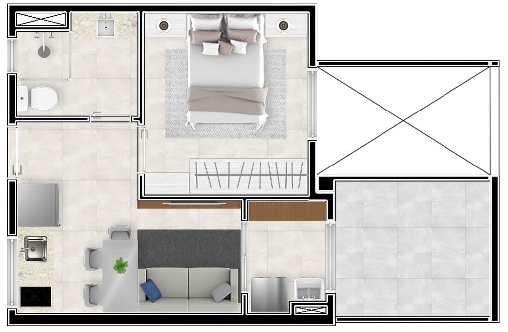 Planta 17 - 1 dorm 25 82m