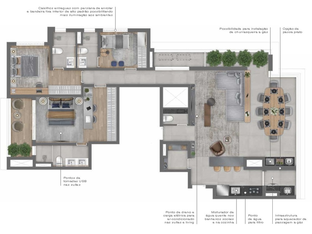 Planta 04 - 3 dorm 148m - opo