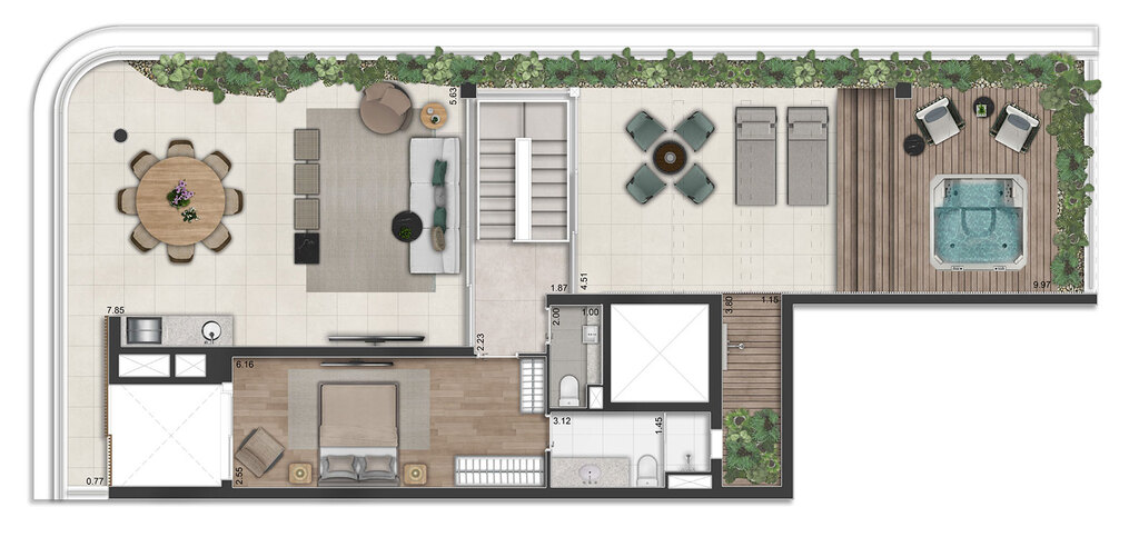 Planta 08 - 3 dorm 300m - cobertura duplex - superior