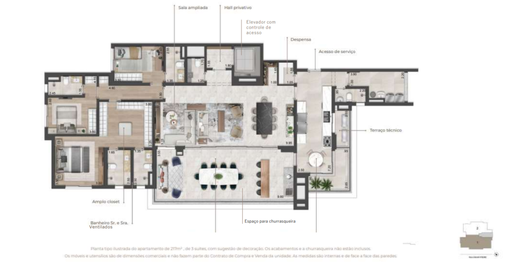 Planta 05 - 3 dorm 217m - opo 2