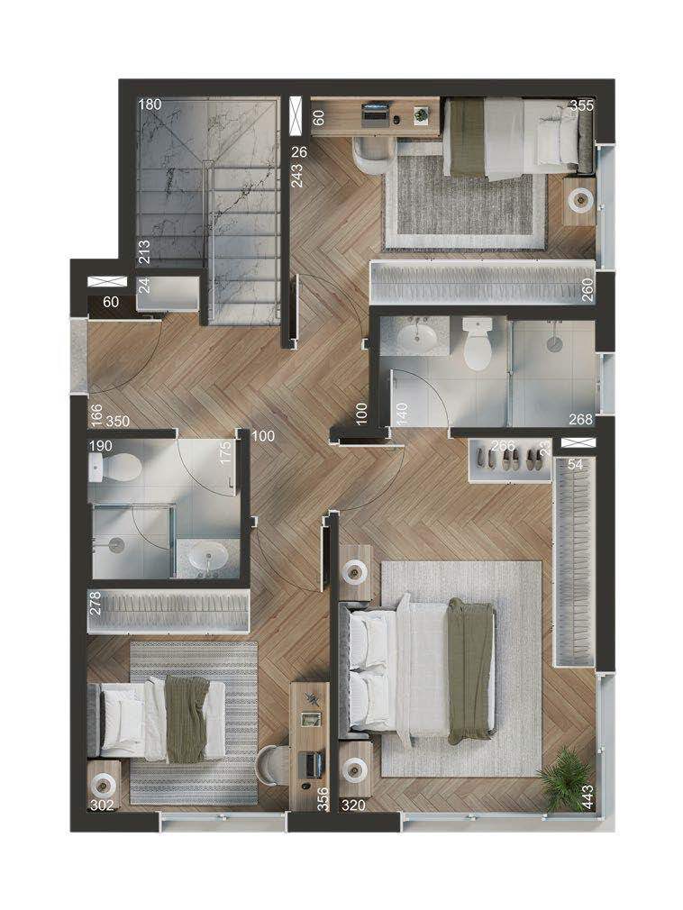 Planta 08 - 3 dorm 136m - duplex - superior