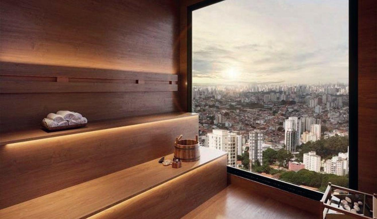 Sauna com Vista Panormica da cidade