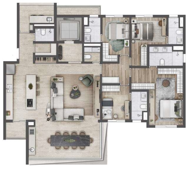 Planta 06 - 4 dorm 189m - opo 2