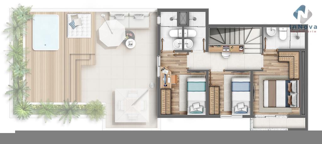 Planta 09 - 3 dorm 129 19m - duplex - superior