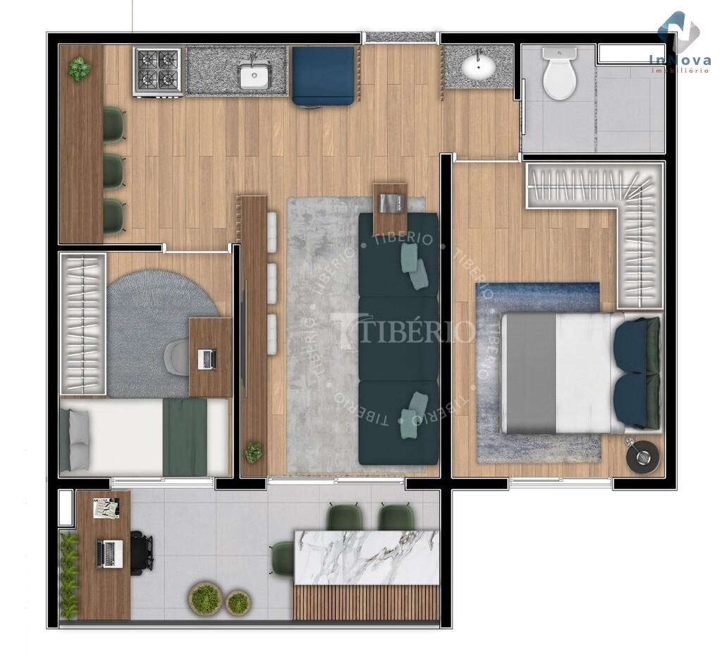 Planta 04 - 2 dorm 45 22m