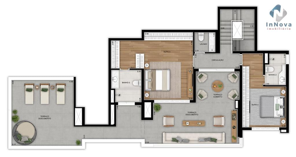 Planta 11 - 3 dorm 252m - duplex superior