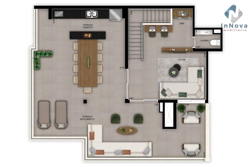 Planta 11 - 3 dorm 201m - cobertura duplex - superior