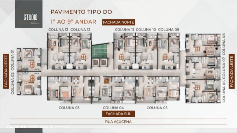 Desigm 7-Pav. Tipo do 1 ao 9