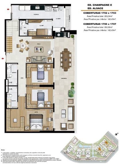 Planta 06 - 4 dorm 282 60m - cobertura