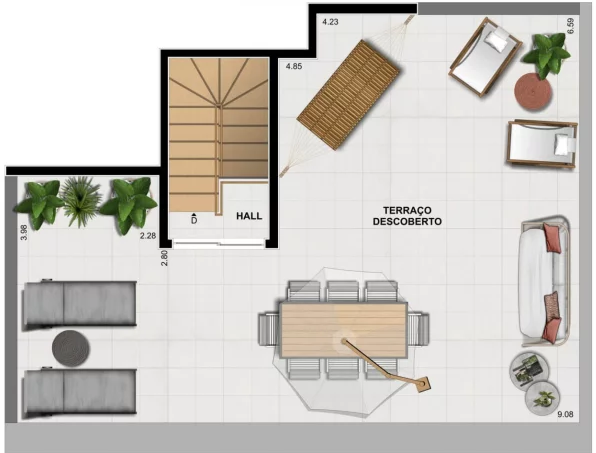 Planta 12 - 3 dorm 117 54m - duplex - superior