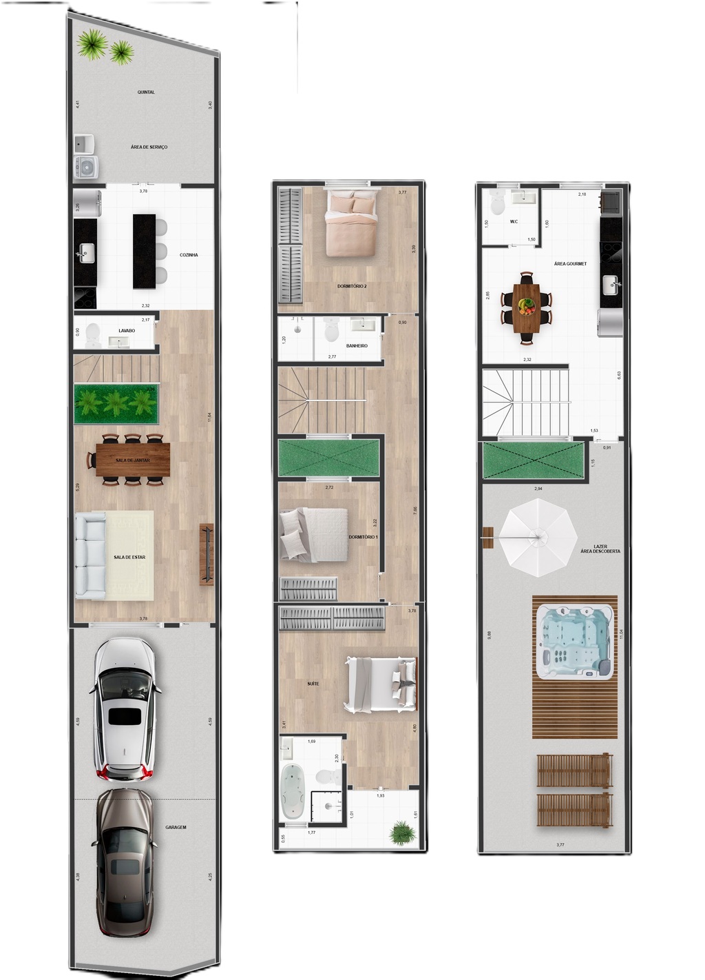 Planta 03 - 3 dorm 147,57m