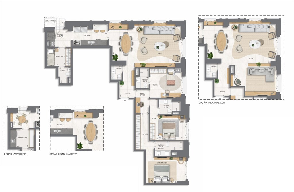 Planta 05 - 3 dorm 154 61m