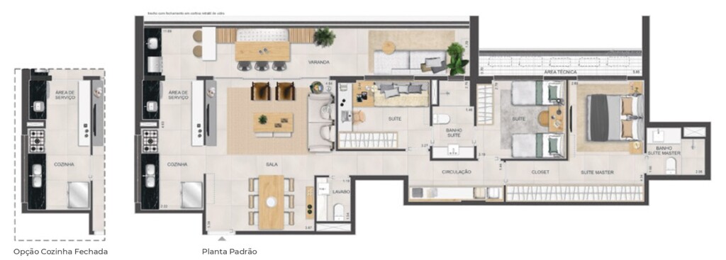 Planta 07 - 3 dorm 125 49m