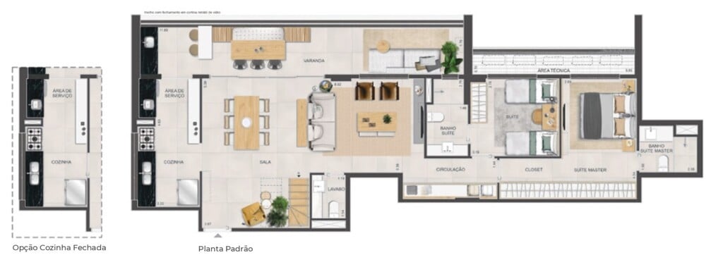 Planta 15 - 3 dorm 247 24m - cobertura duplex - inferior