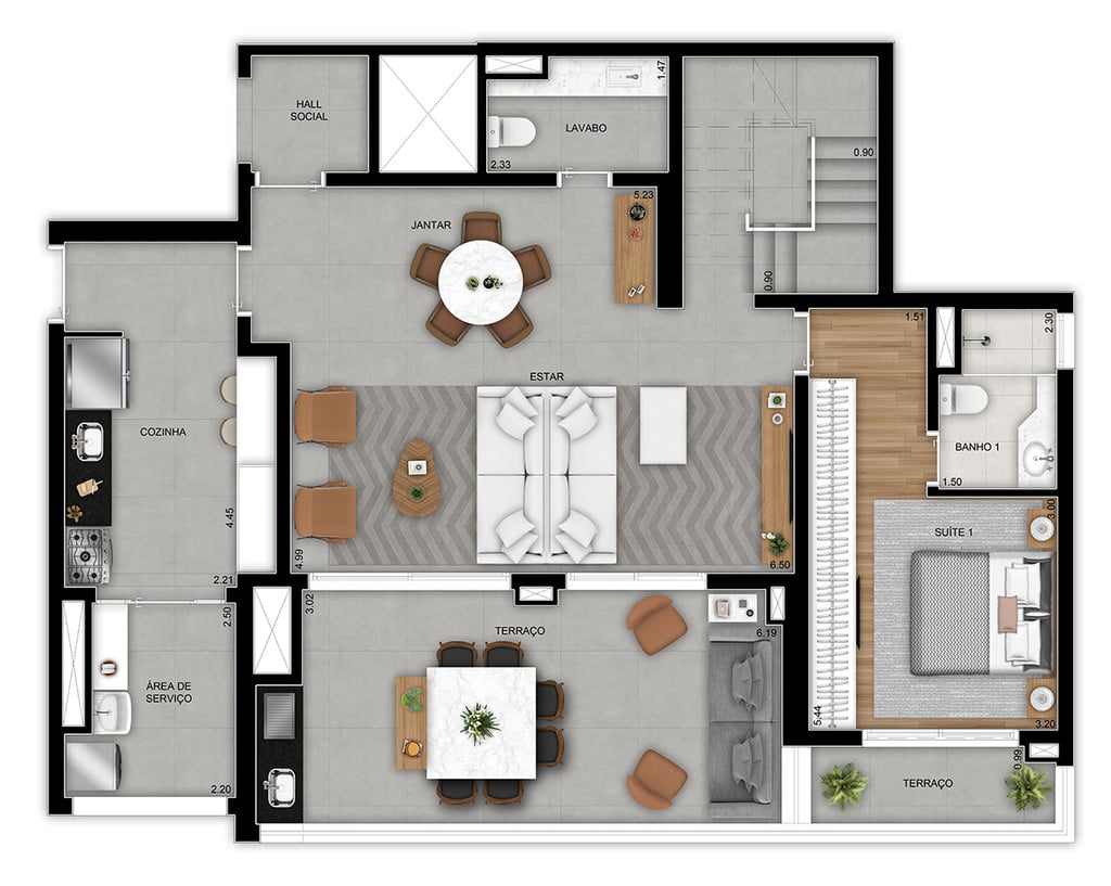 Planta 10 - 3 dorm 252m - duplex inferior