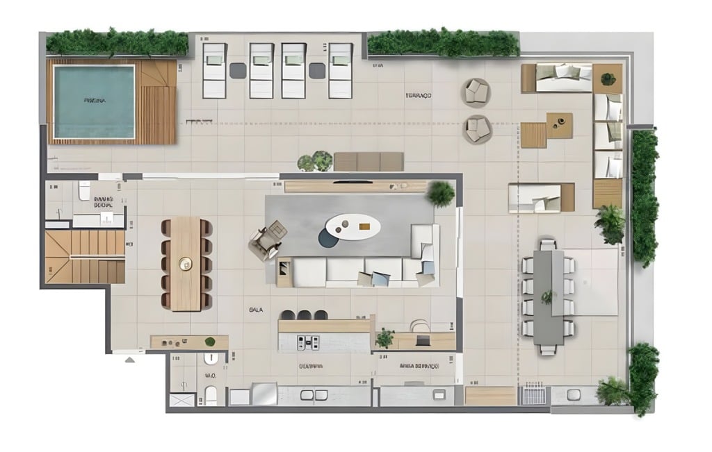 Planta 20 - 4 dorm 416,86m - cobertura duplex - superior