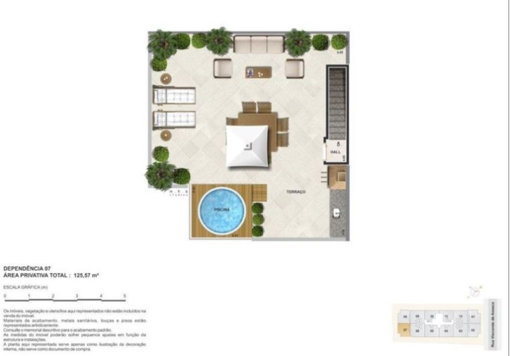 Planta 14 - 2 dorm 125 57m - cobertura