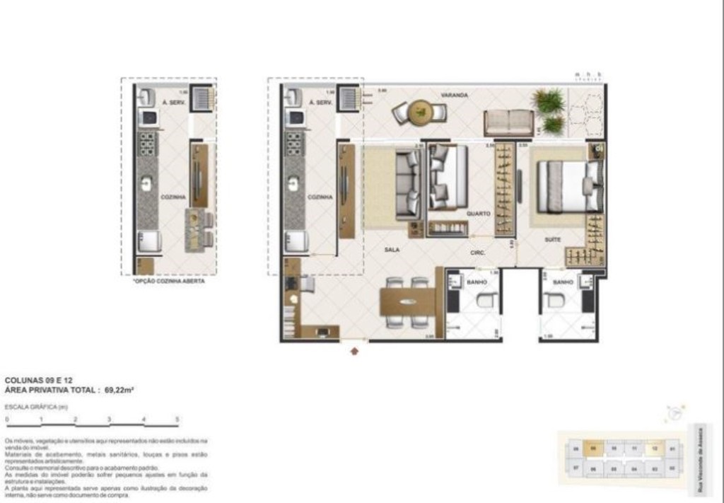 Planta 03 - 2 dorm 69 22m