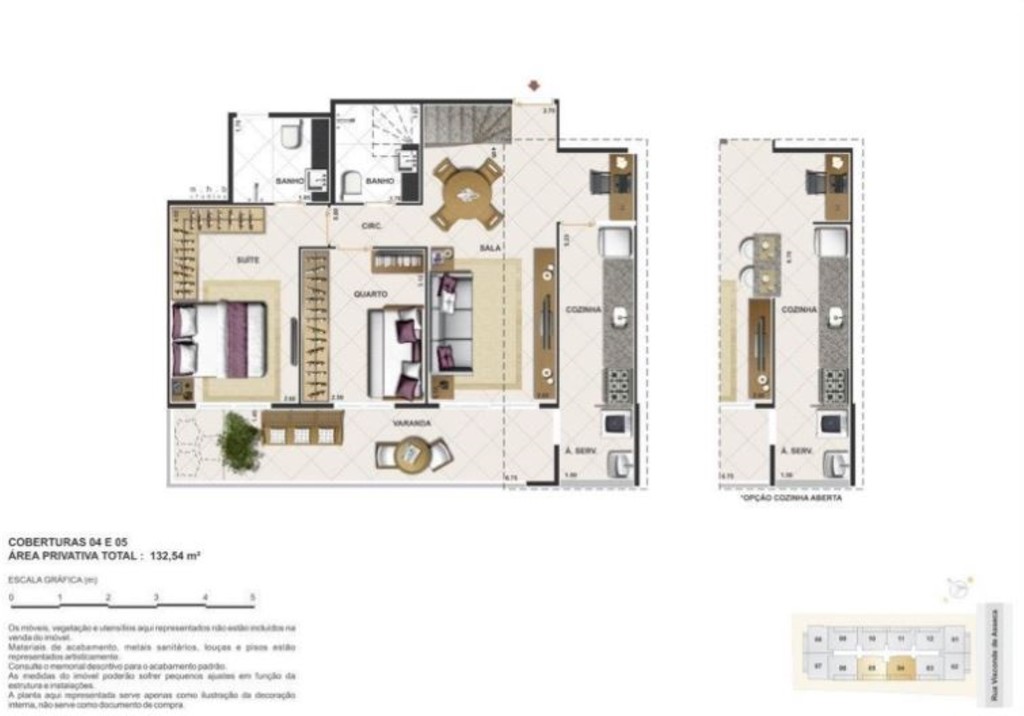 Planta 19 - 2 dorm 132 54m - cobertura