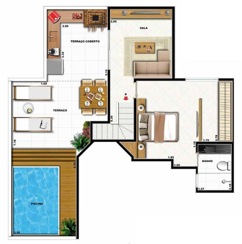 Planta 07 - 3 dorm 142 54m - cobertura duplex - superior