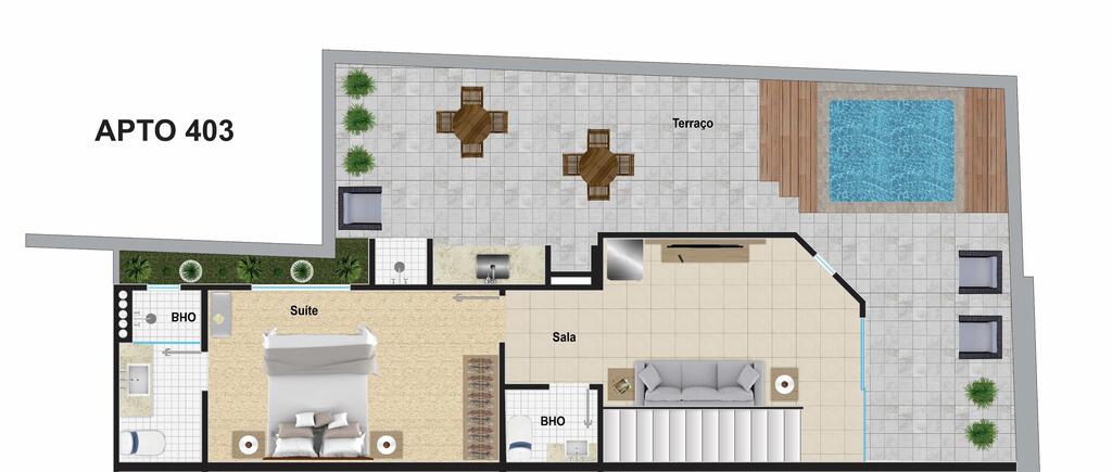 Planta 03 - 4 dorm 157m - cobertura duplex - superior