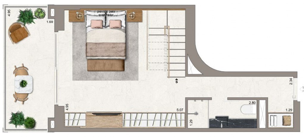 Planta 08 - 1 dorm 143 07m - triplex - inferior