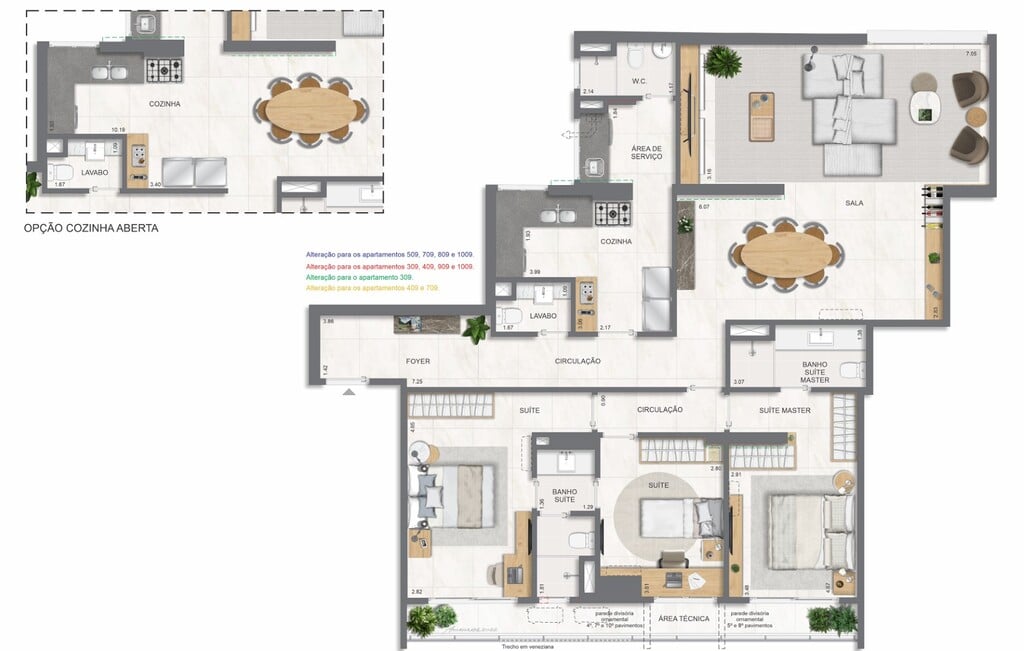 Planta 02 - 3 dorm 147 02m