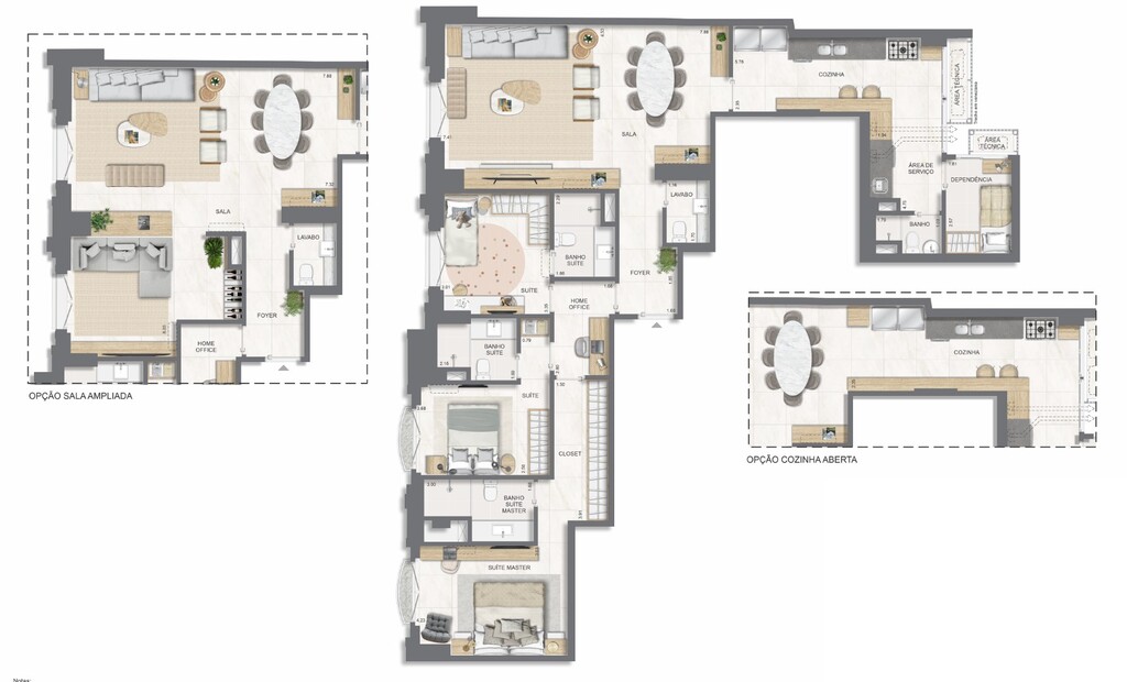 Planta 04 - 3 dorm 149 38m